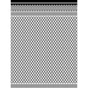 Summerfushion Outdoor Garden Waterproof Reversible Rectangle Rug in Black and White