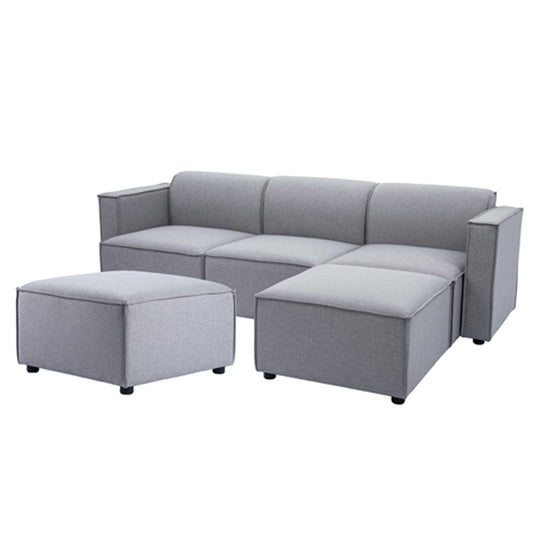 Tessa Modular 3 Seater Sofa with 2 Ottomans