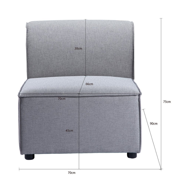 Tessa Modular Single Sofa without Arms