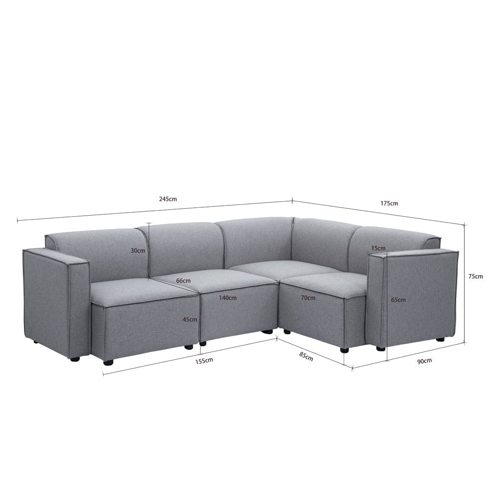 Tessa Modular 3 Seater Sofa with Corner