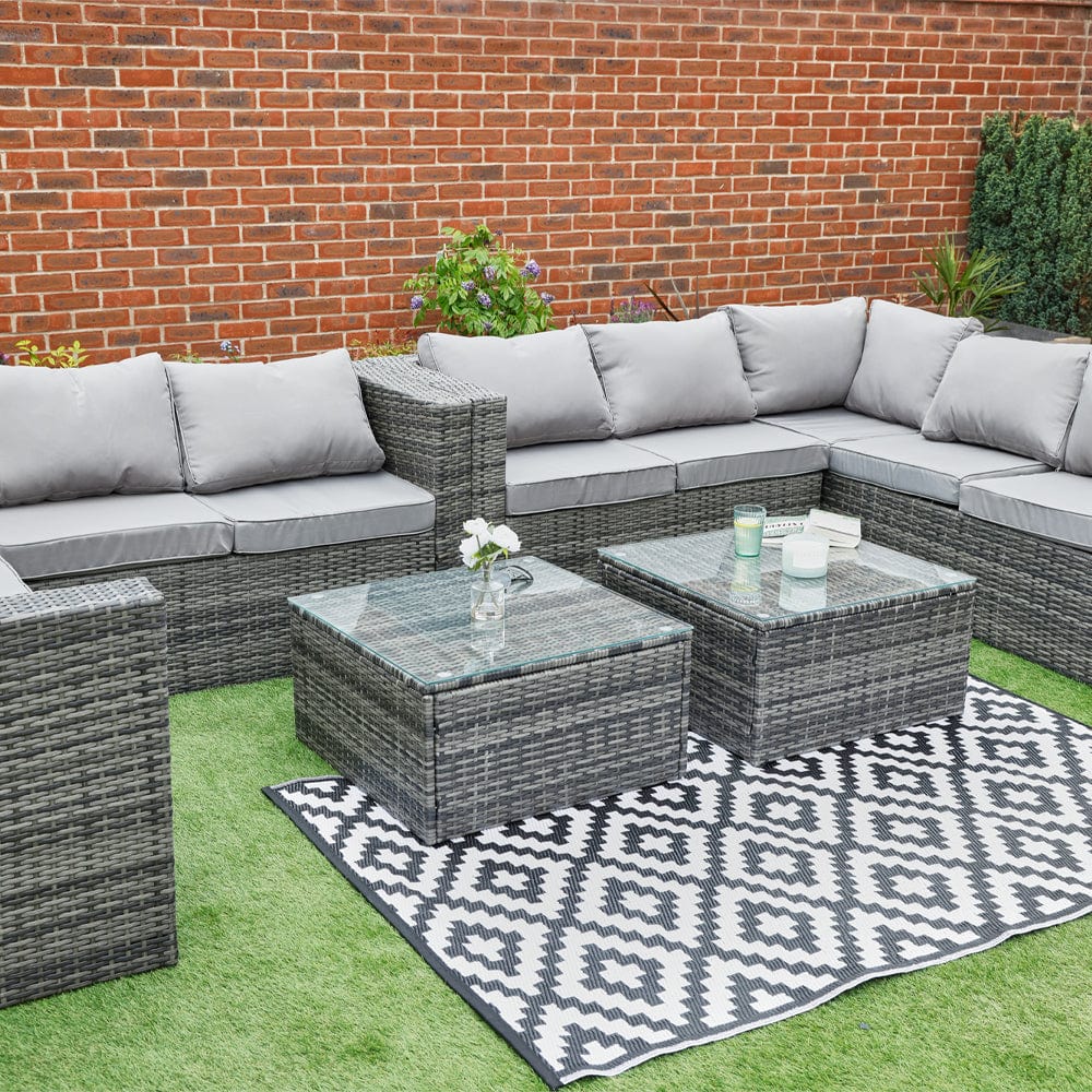Vancouver 10 Seater Rattan Corner Sofa Patio Set