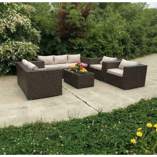7 Seater Rattan Garden Furniture Free Delivery