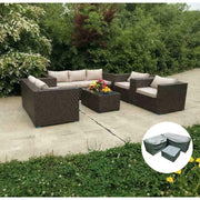 Vancouver 7 Seater Rattan Garden Sofa Set In Brown, Garden Furniture, Furniture Maxi, Furniture Maxi