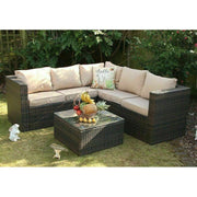 Vancouver 5 Seater Brown Rattan Corner Sofa Patio Set, Garden Furniture, Furniture Maxi, Furniture Maxi