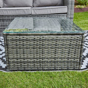 Vancouver 5 Seater Grey Rattan Corner Sofa Patio Set