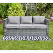 Vancouver 5 Seater Grey Rattan Corner Sofa Patio Set