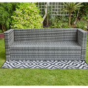 Vancouver 5 Seater Grey Rattan Corner Sofa Patio Set