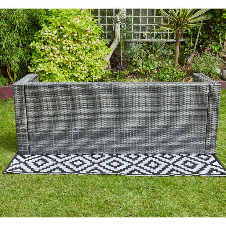 Vancouver 5 Seater Grey Rattan Corner Sofa Patio Set