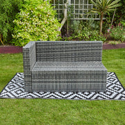 Vancouver 5 Seater Grey Rattan Corner Sofa Patio Set