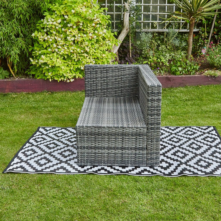 Vancouver 5 Seater Grey Rattan Corner Sofa Patio Set