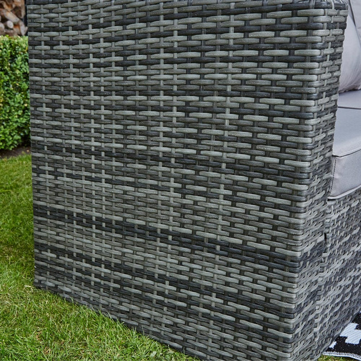 Vancouver 5 Seater Grey Rattan Corner Sofa Patio Set