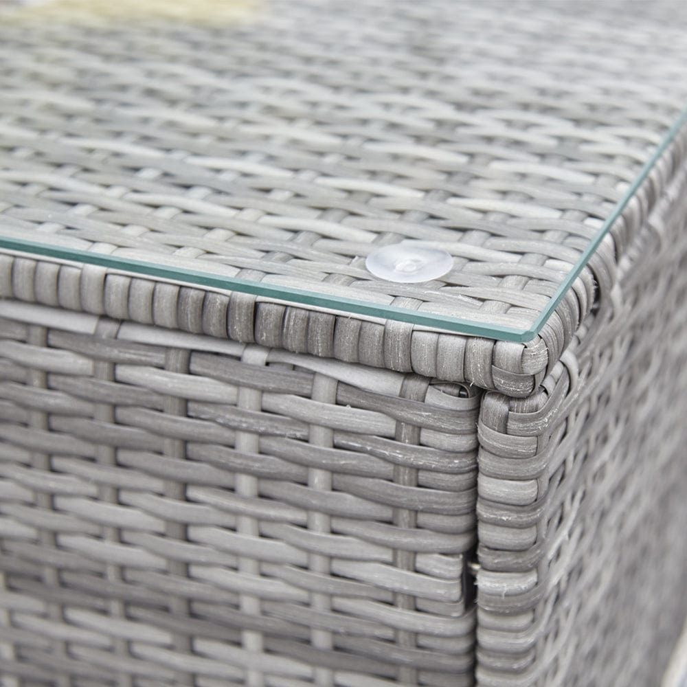 Vancouver 5 Seater Rattan Garden Furniture Set In Grey at Warren Brooks ...