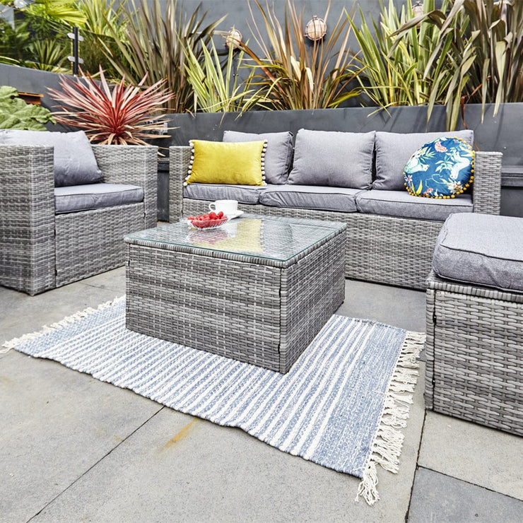 Vancouver 5 Seater Rattan Garden Furniture Set In Grey, Garden Furniture, Furniture Maxi, Furniture Maxi