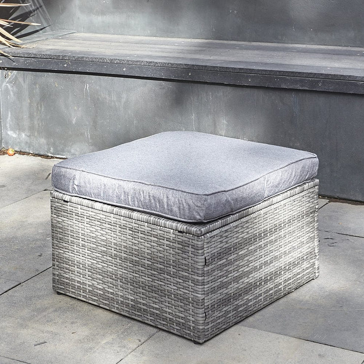 Vancouver 5 seater rattan garden furniture set in grey hotsell