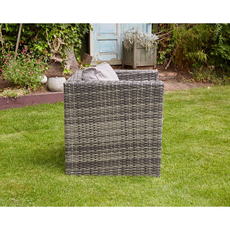 Vancouver 7 Seater Rattan Garden Sofa Set In Grey