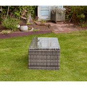 Vancouver 7 Seater Rattan Garden Sofa Set In Grey