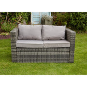 Vancouver 7 Seater Rattan Garden Sofa Set In Grey