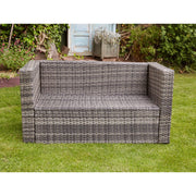 Vancouver 7 Seater Rattan Garden Sofa Set In Grey