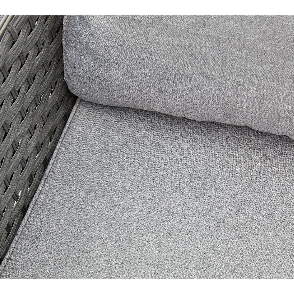 Vancouver 5 seater black outlet rattan corner sofa patio set