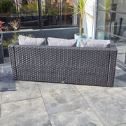 Vancouver 5 Seater Black Rattan Corner Sofa Patio Set, Garden Furniture, Furniture Maxi, Furniture Maxi