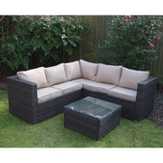 Vancouver 5 Seater Brown Rattan Corner Sofa Patio Set, Garden Furniture, Furniture Maxi, Furniture Maxi