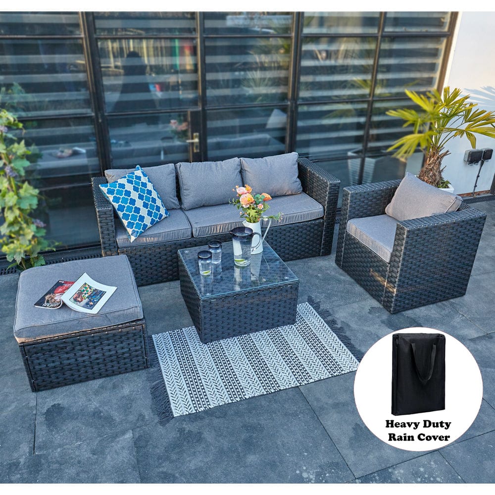 Vancouver 5 seater rattan garden sale furniture