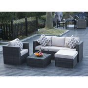 Vancouver 5 Seater Rattan Garden Furniture Set In Brown, Garden Furniture, Furniture Maxi, Furniture Maxi