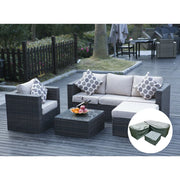 Vancouver 5 Seater Rattan Garden Furniture Set In Brown, Garden Furniture, Furniture Maxi, Furniture Maxi