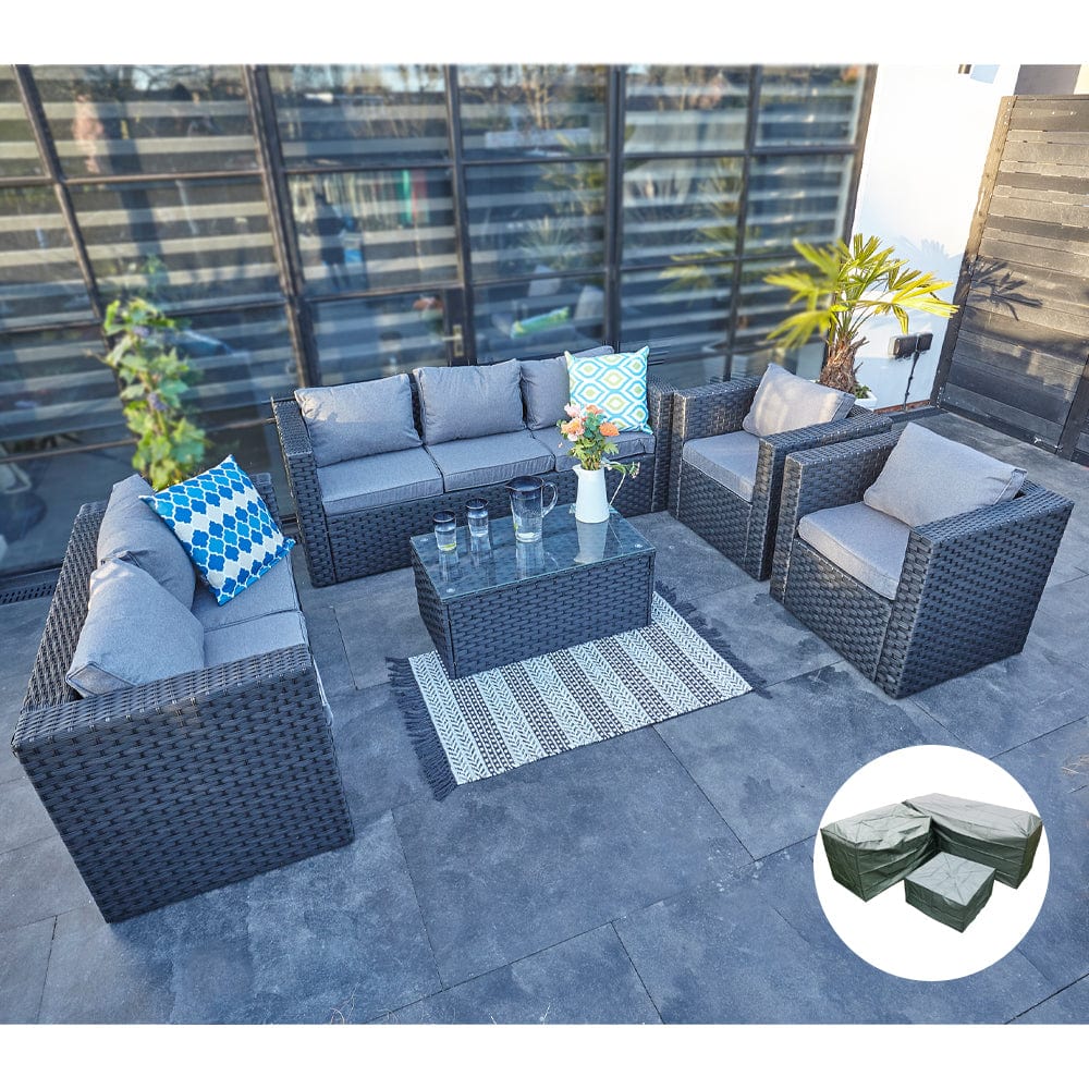 Black store garden armchair