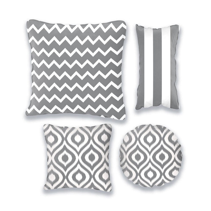 Ashcraft Waterproof Scatter Cushion Set in Grey Pattern