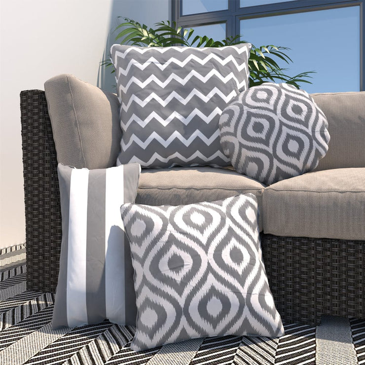 Ashcraft Waterproof Scatter Cushion Set in Grey Pattern