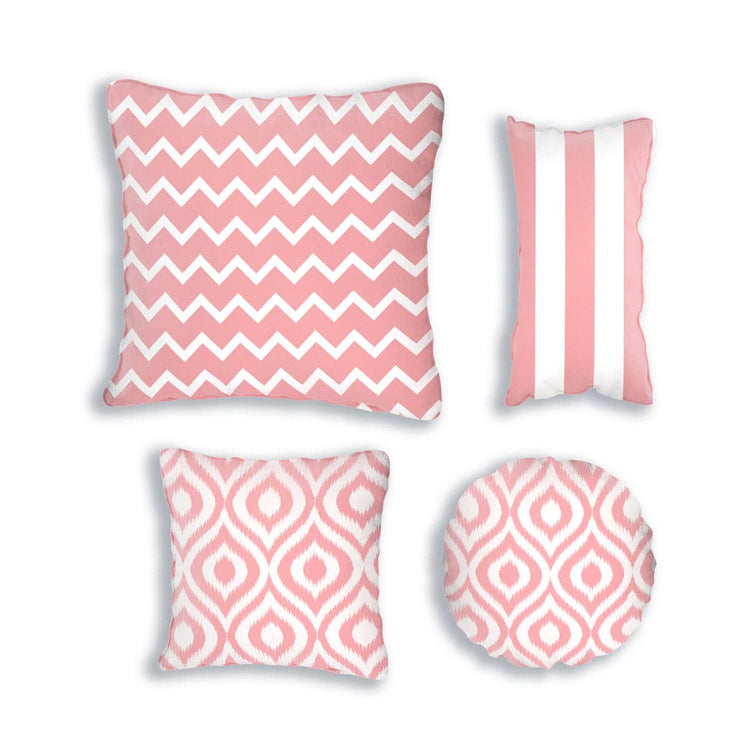 Ashcraft Waterproof Scatter Cushion Set in Pink Pattern