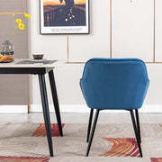 Zoe Velvet Upholstery Dining Chair with Armrest - Set Of 2
