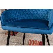 Zoe Velvet Upholstery Dining Chair with Armrest - Set Of 2