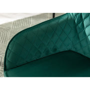 Zoe Velvet Upholstery Dining Chair with Armrest - Set Of 2