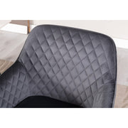Zoe Velvet Upholstery Dining Chair with Armrest - Set Of 2