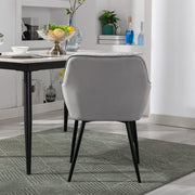 Zoe Velvet Upholstery Dining Chair with Armrest - Set Of 2