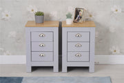 Heritage Set of Four Bedroom Piece with Grey and Oak Finish, Bedroom Furniture, Furniture Maxi, Furniture Maxi