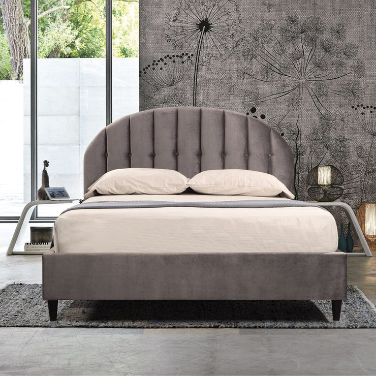 Camden Luxurious Velvet Chesterfield Bed In Soft Coffee