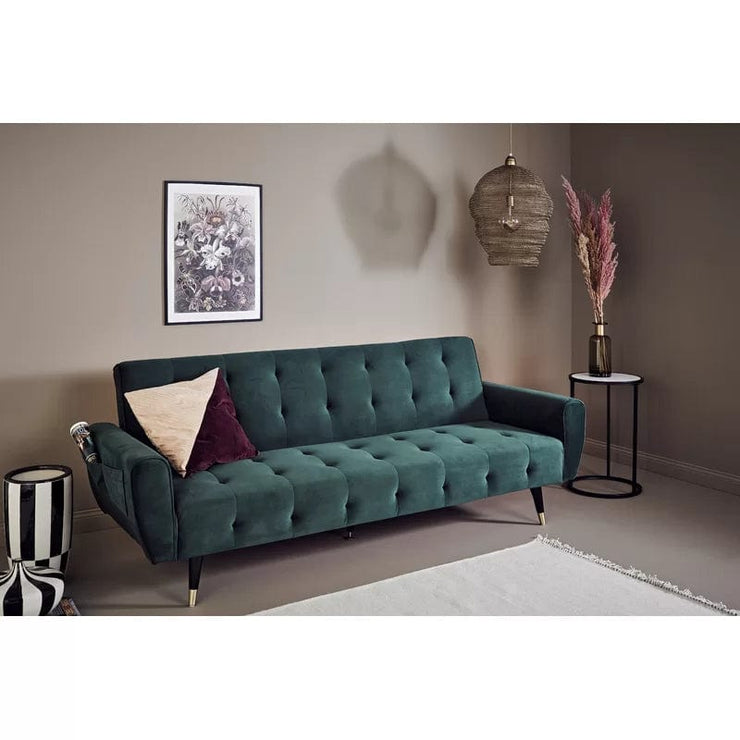 Alessia Green Velvet Sofa Bed