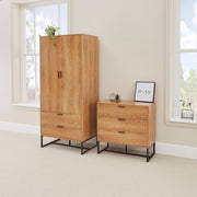 Belluno Industrial Style Bedroom Set with Wardrobe and Chest