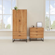 Belluno Industrial Style Bedroom Set with Wardrobe and Chest