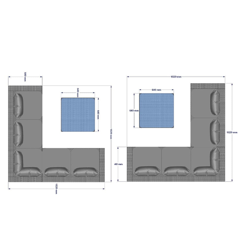 Vancouver 10 Seater Rattan Corner Sofa Patio Set