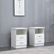 Set Of 2 Agata 2 Drawer Bedside Tables In White